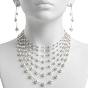 Multi-Strand Pearl & Chain Necklace Set — image 1