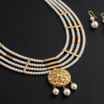 Multi-Strand Pearl & Kundan Pendant Necklace Set