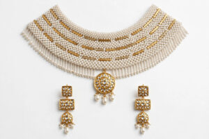 Pearl & Kundan Bridal Collar Set
