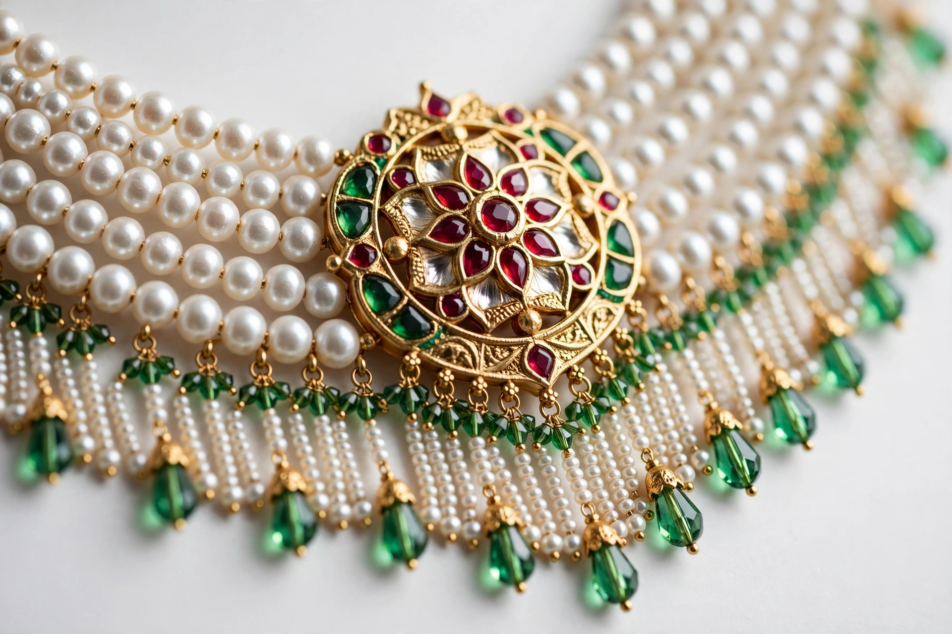 Pearl & Kundan Bridal Choker — image 3