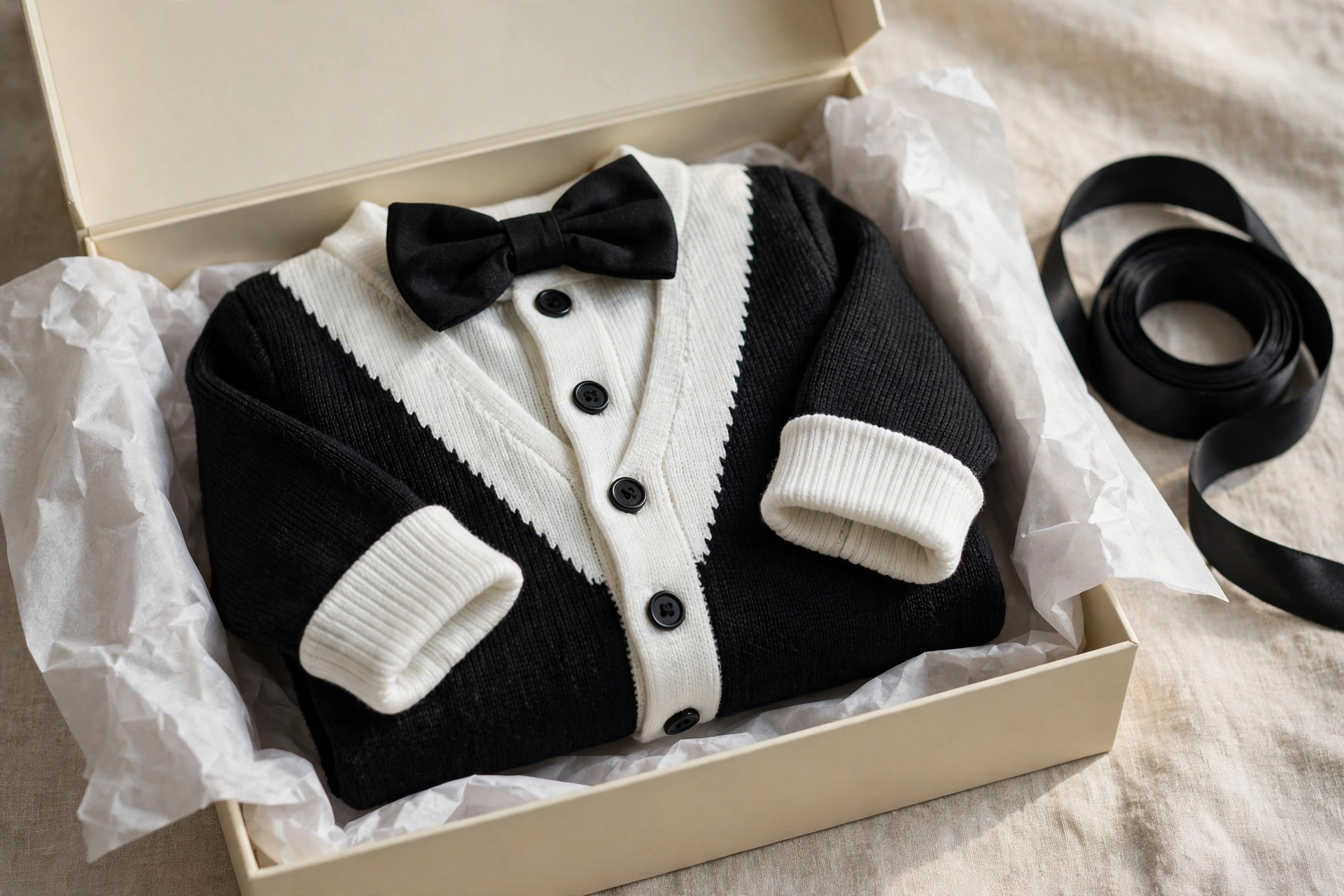 Baby Tuxedo Knit Cardigan — image 4