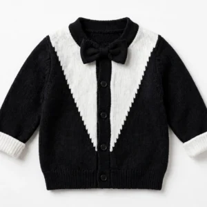 Baby Tuxedo Knit Cardigan — image 1