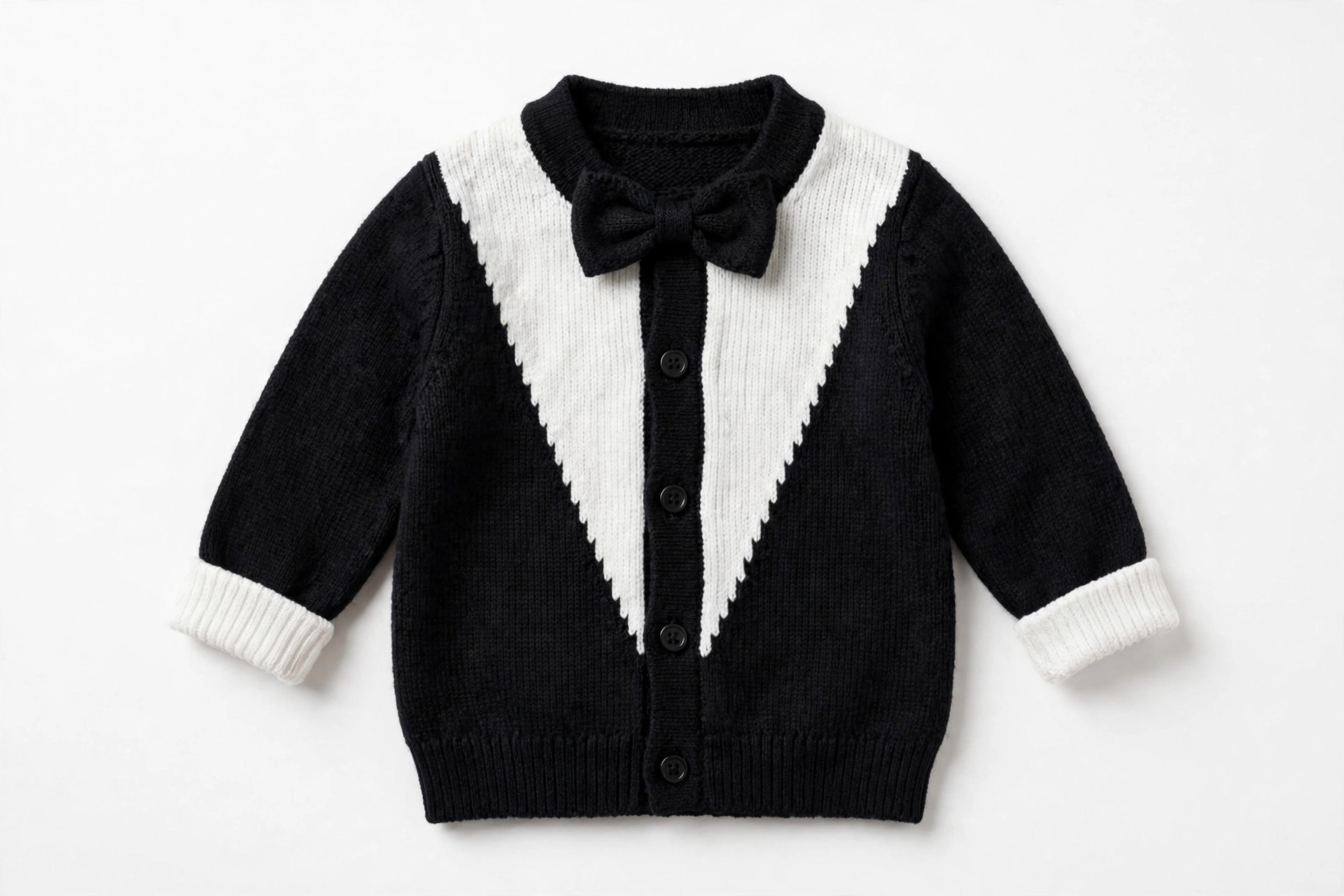Baby Tuxedo Knit Cardigan — image 1