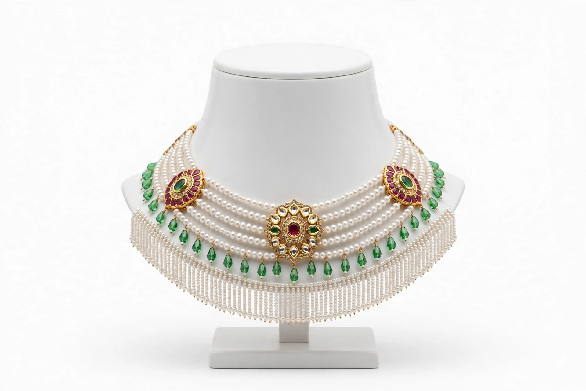 Pearl & Kundan Bridal Choker — image 1