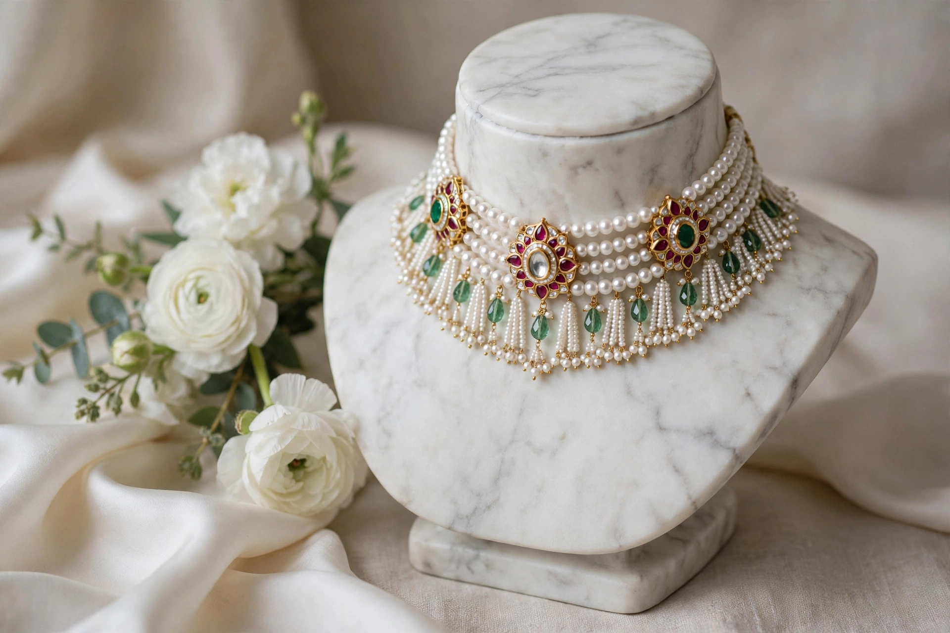 Pearl & Kundan Bridal Choker — image 5