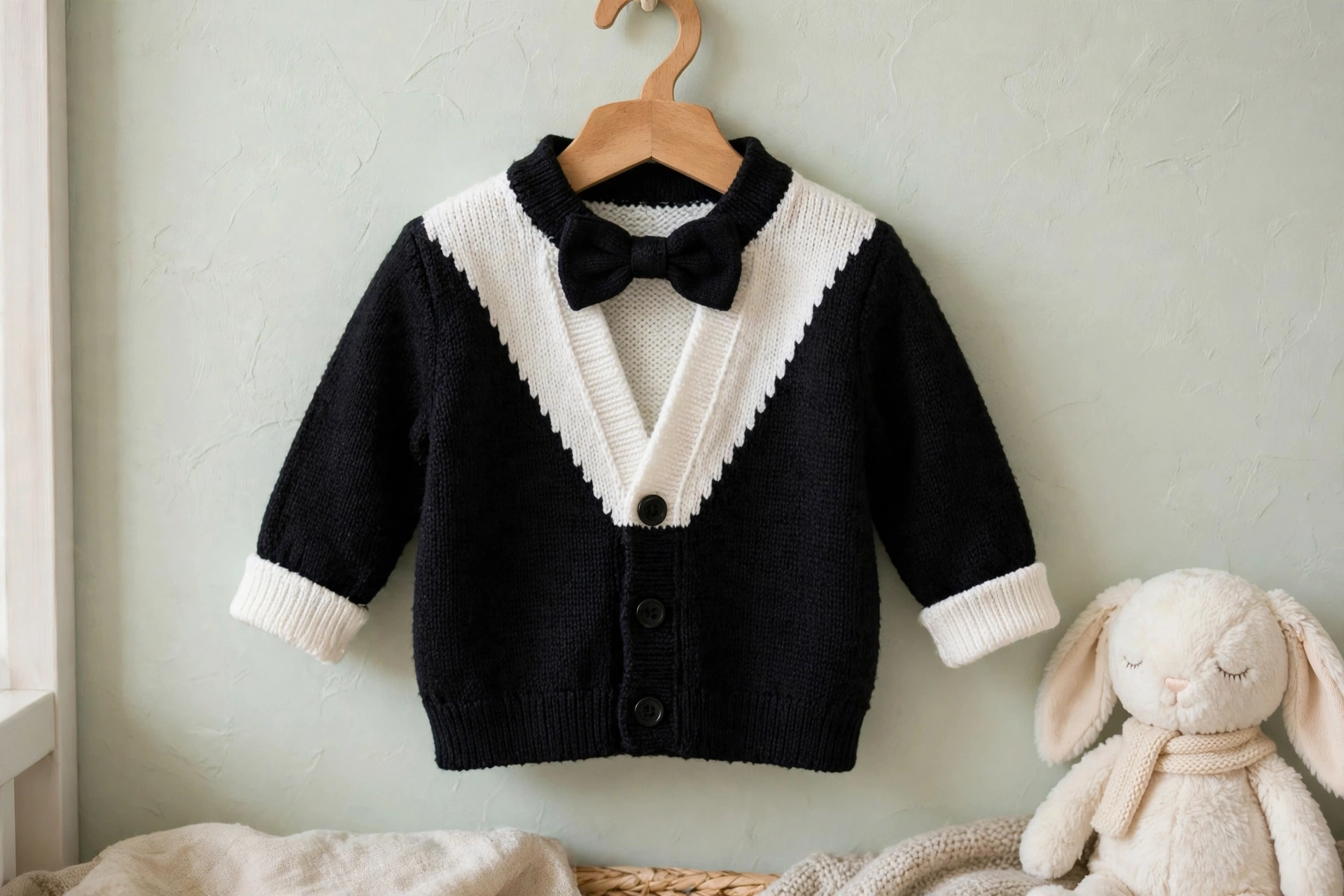 Baby Tuxedo Knit Cardigan — image 5