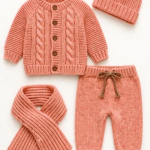 Peach Baby Knit Gift Set — image 1