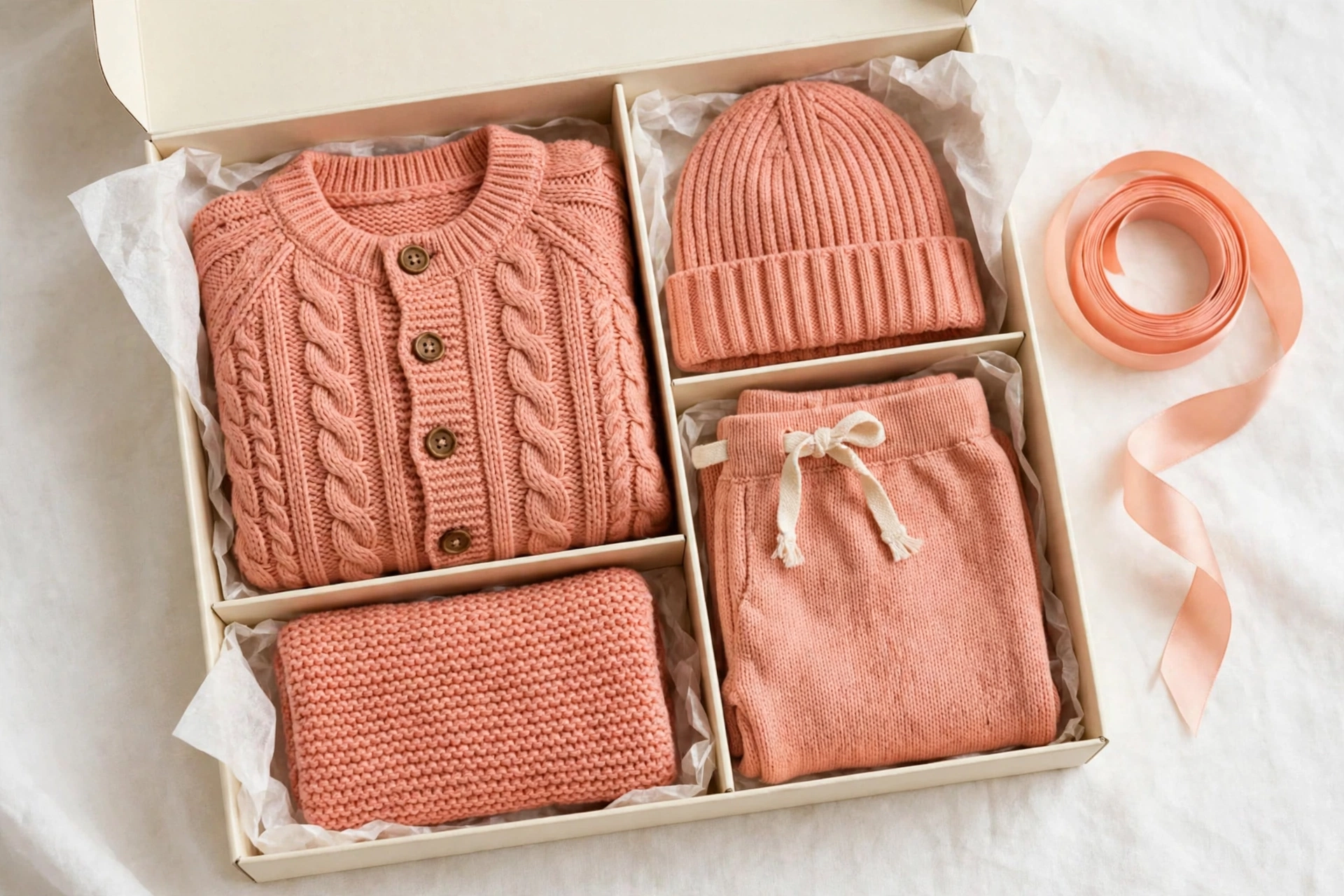 Peach Baby Knit Gift Set — image 4