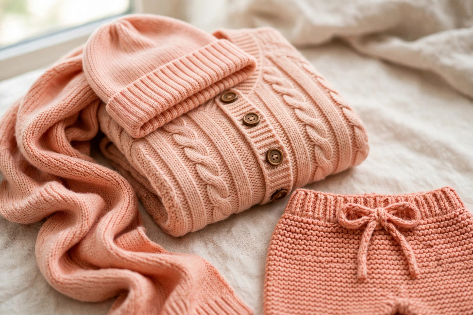 Peach Baby Knit Gift Set — image 6