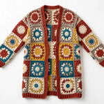 Multicolor Circle Granny Square Cardigan