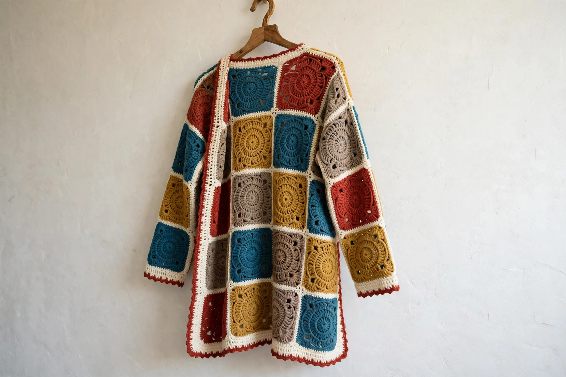 Multicolor Circle Granny Square Cardigan — image 6