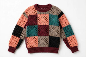 Multicolor Granny Square Sweater
