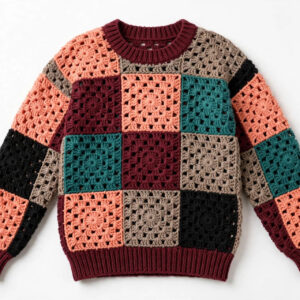 Multicolor Granny Square Sweater — image 1