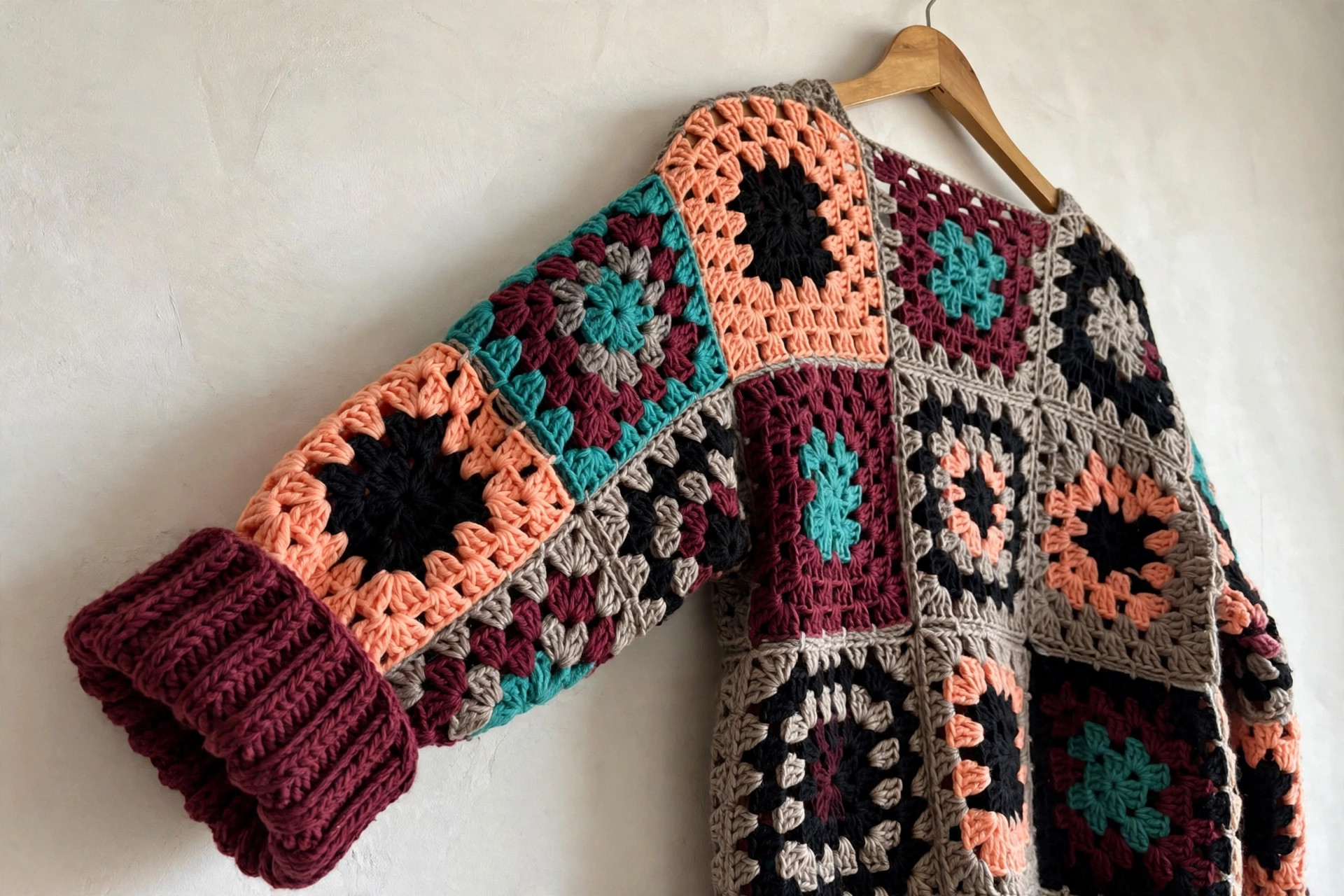 Multicolor Granny Square Sweater — image 6