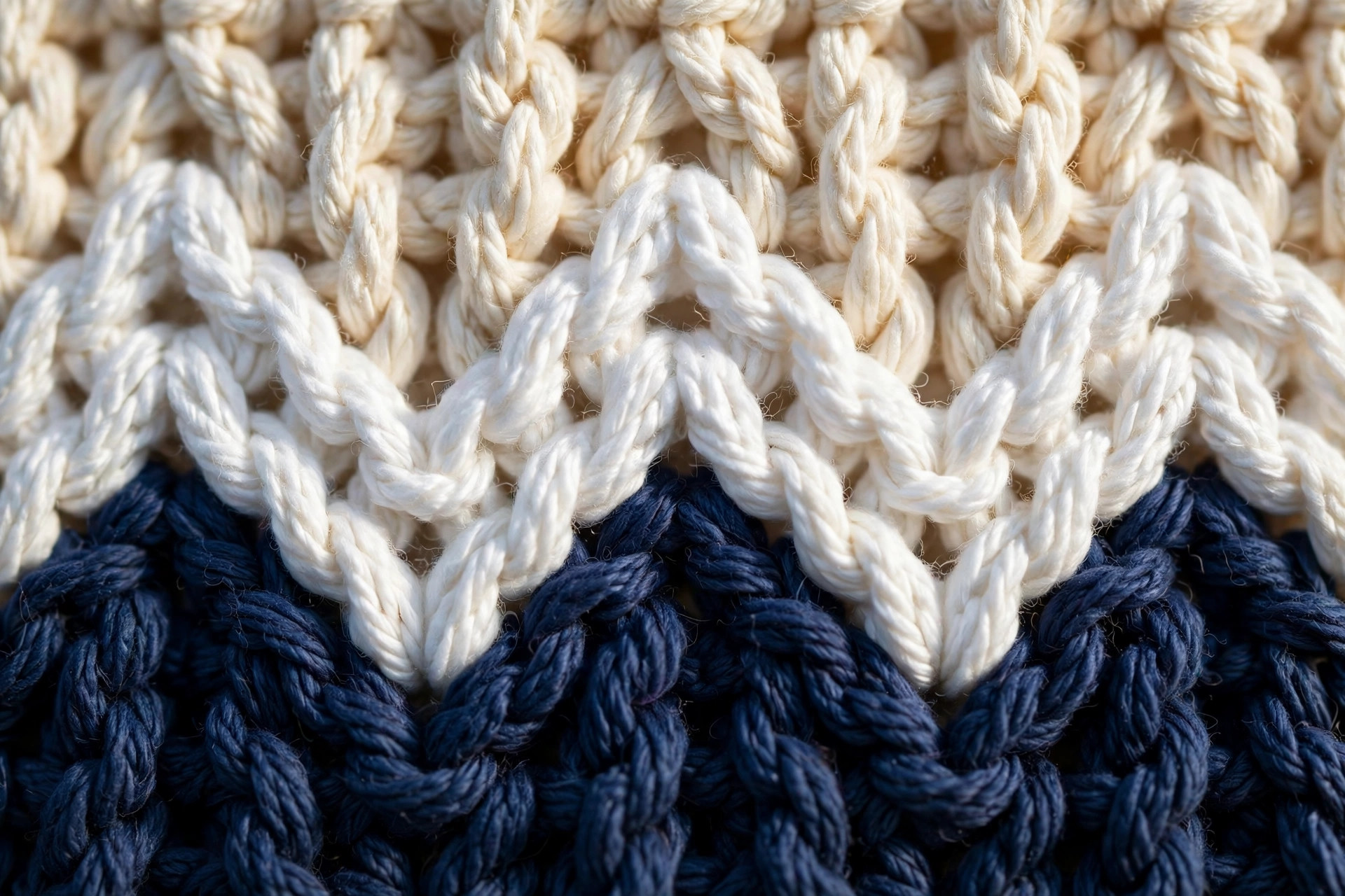 Navy & Cream Zigzag Sweater — image 3