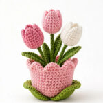 Crochet Tulip Bouquet Pot