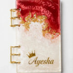 Personalized Resin Diary (Red & White)