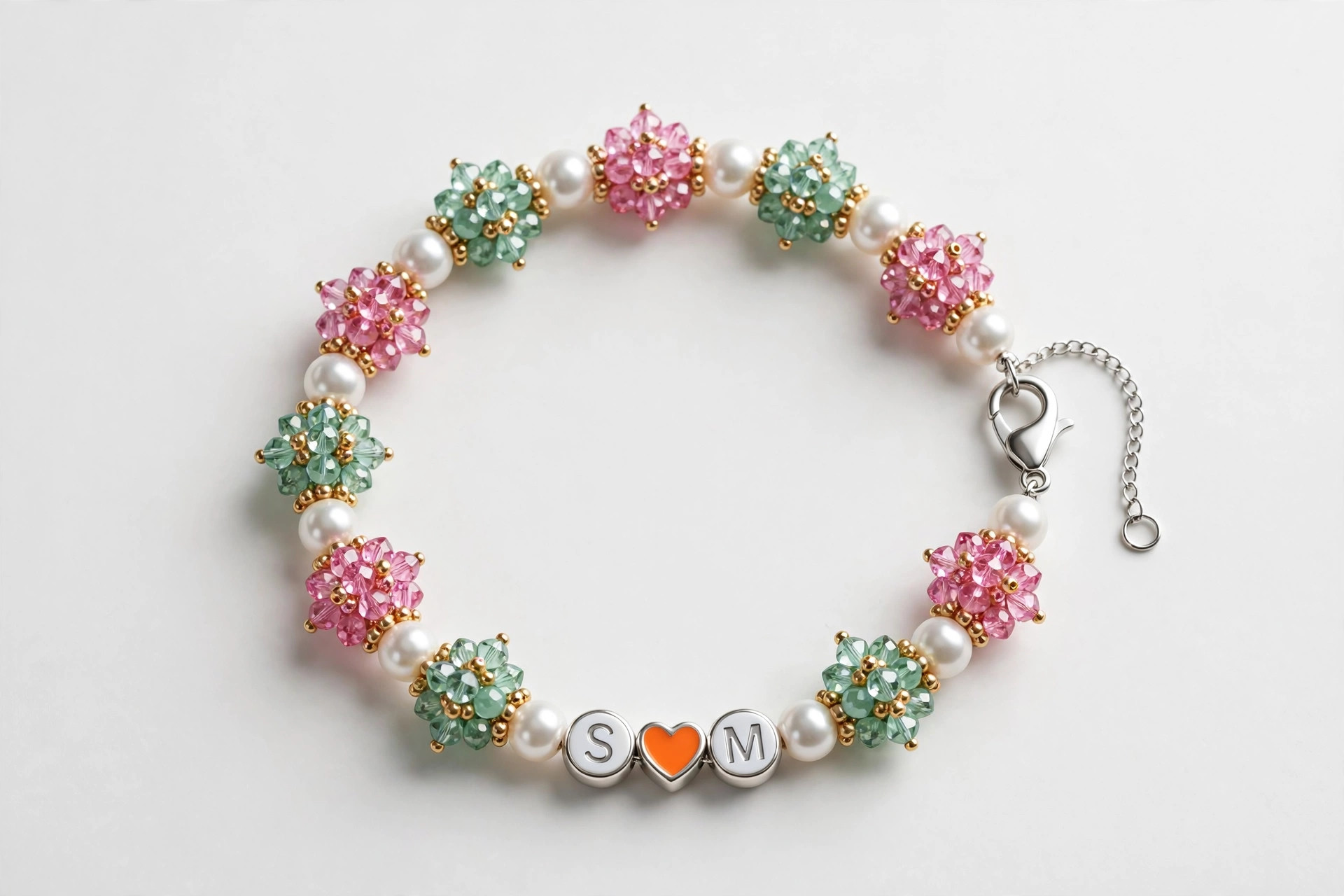 Personalized Initial Crystal Bracelet — image 1