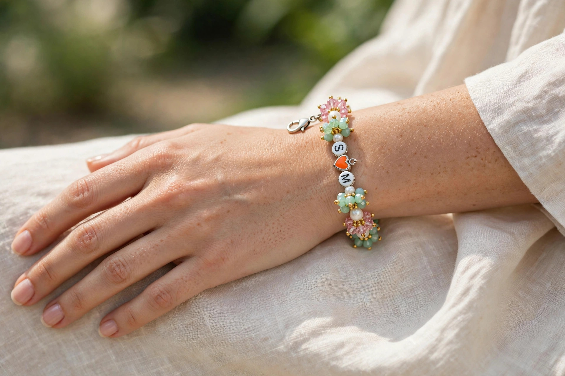 Personalized Initial Crystal Bracelet — image 2