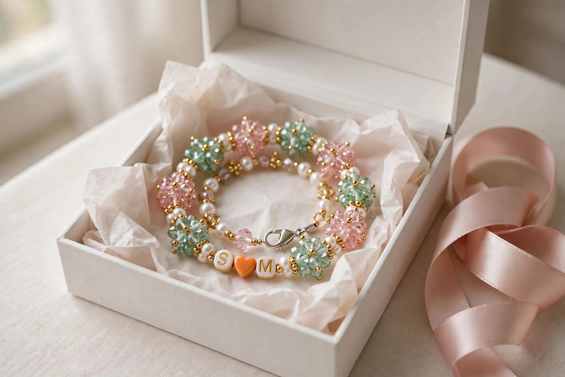 Personalized Initial Crystal Bracelet — image 4