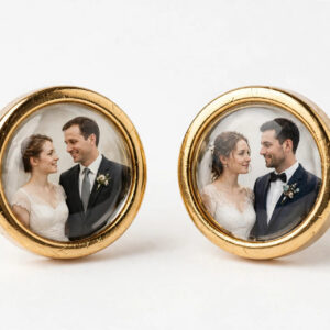 Personalized Photo Cufflinks (Gold & Silver) — image 1