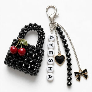 Personalized Crystal Mini Handbag Bag Charm — image 1
