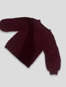 Maroon Crochet Sweater