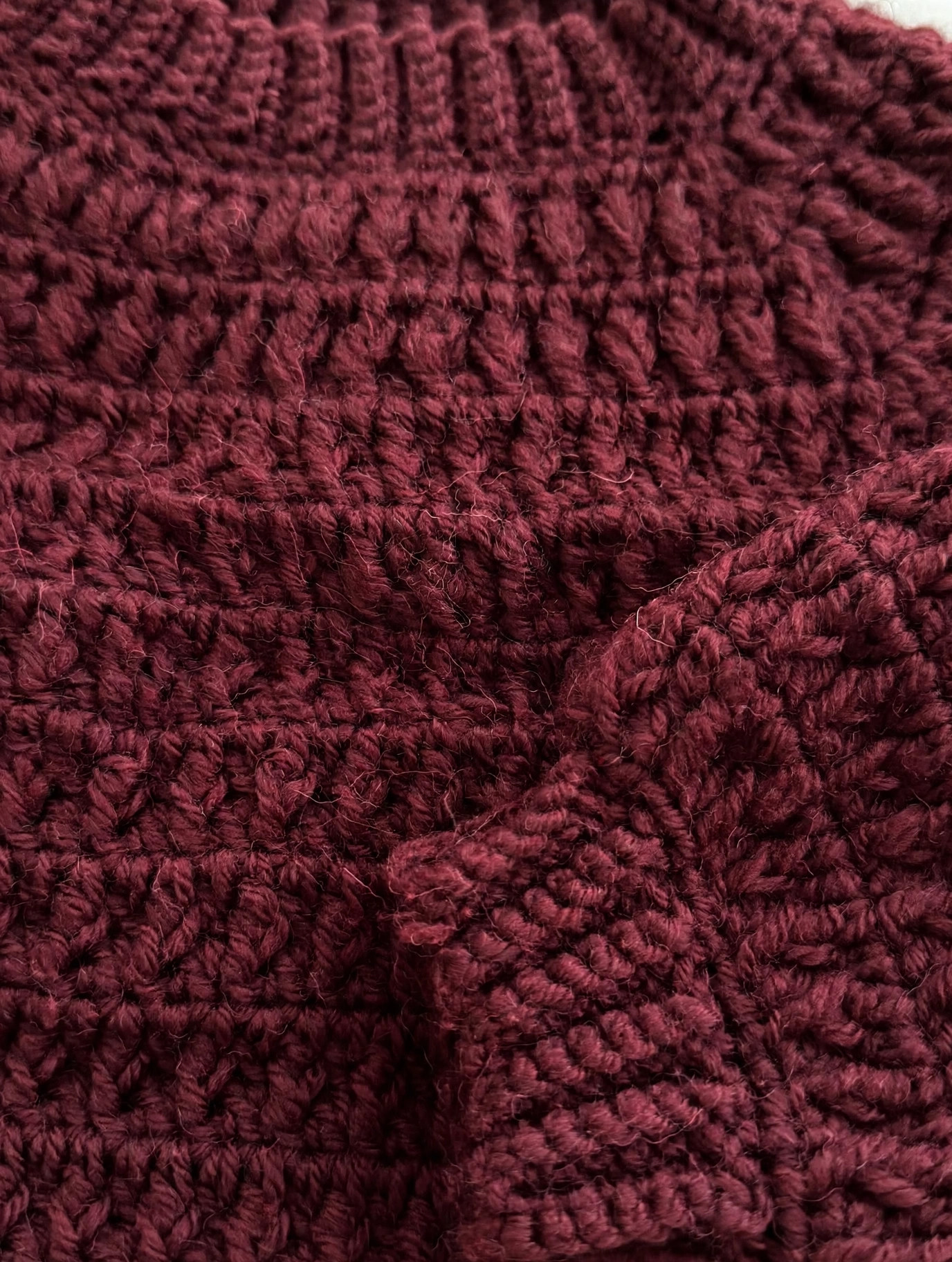 Maroon Crochet Sweater — image 3