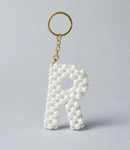 Personalized Pearl Initial Keychain