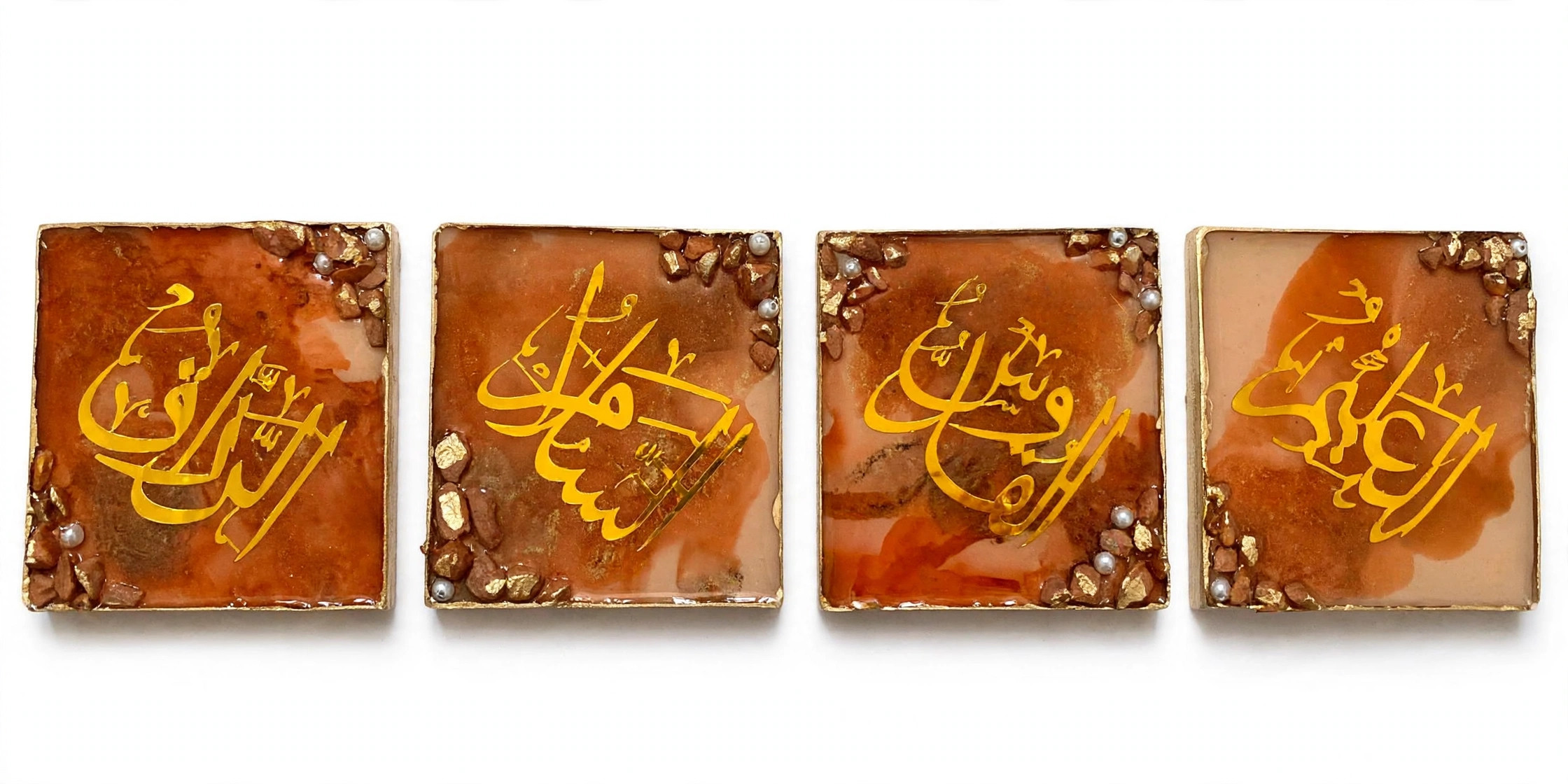 Resin Arabic Calligraphy Coaster Set — image 1