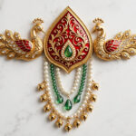 Red & Gold Bridal Hair Accessory
