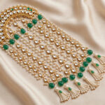 Gold Green Bridal Hair Accessory