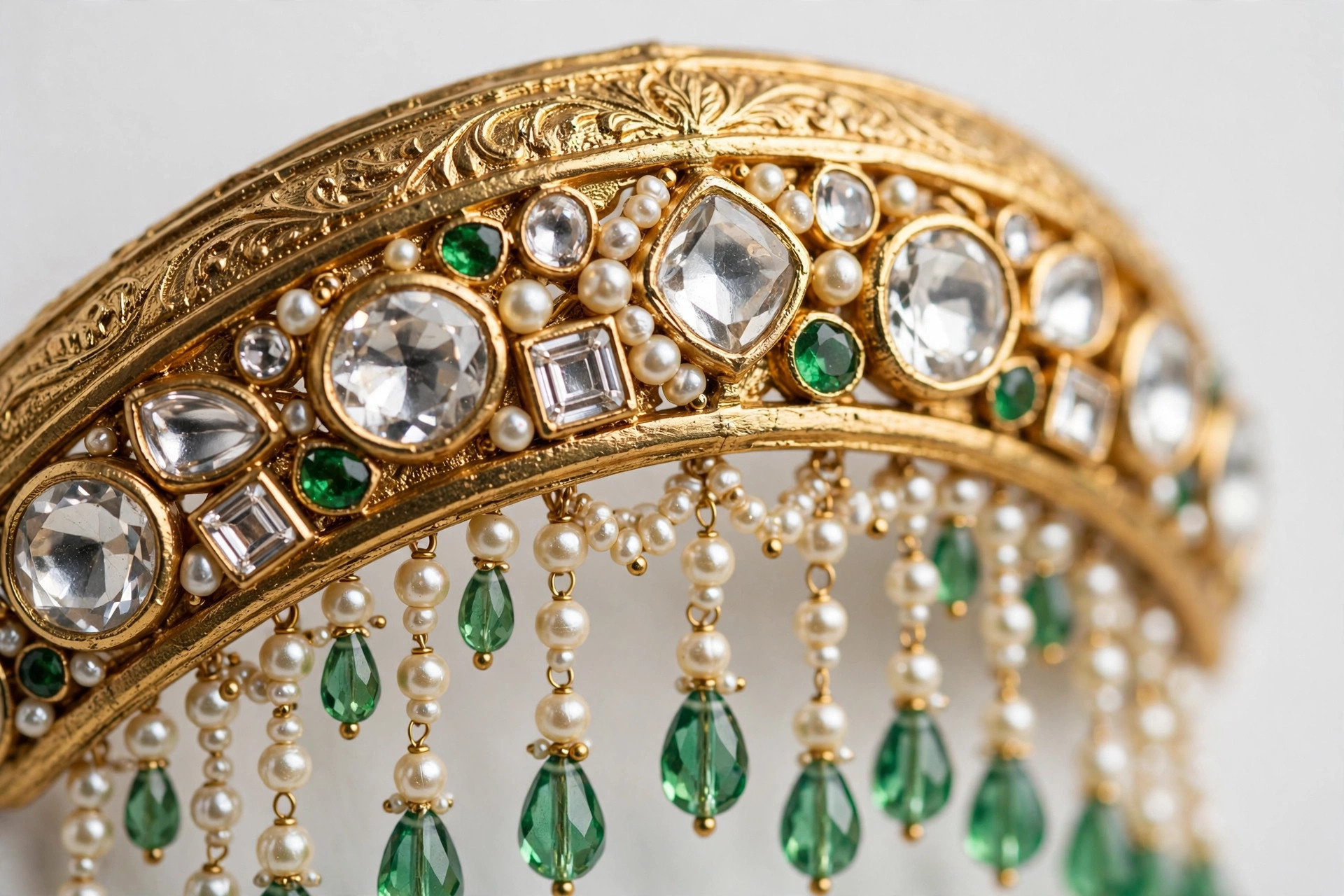 Gold Green Bridal Hair Accessory — image 3