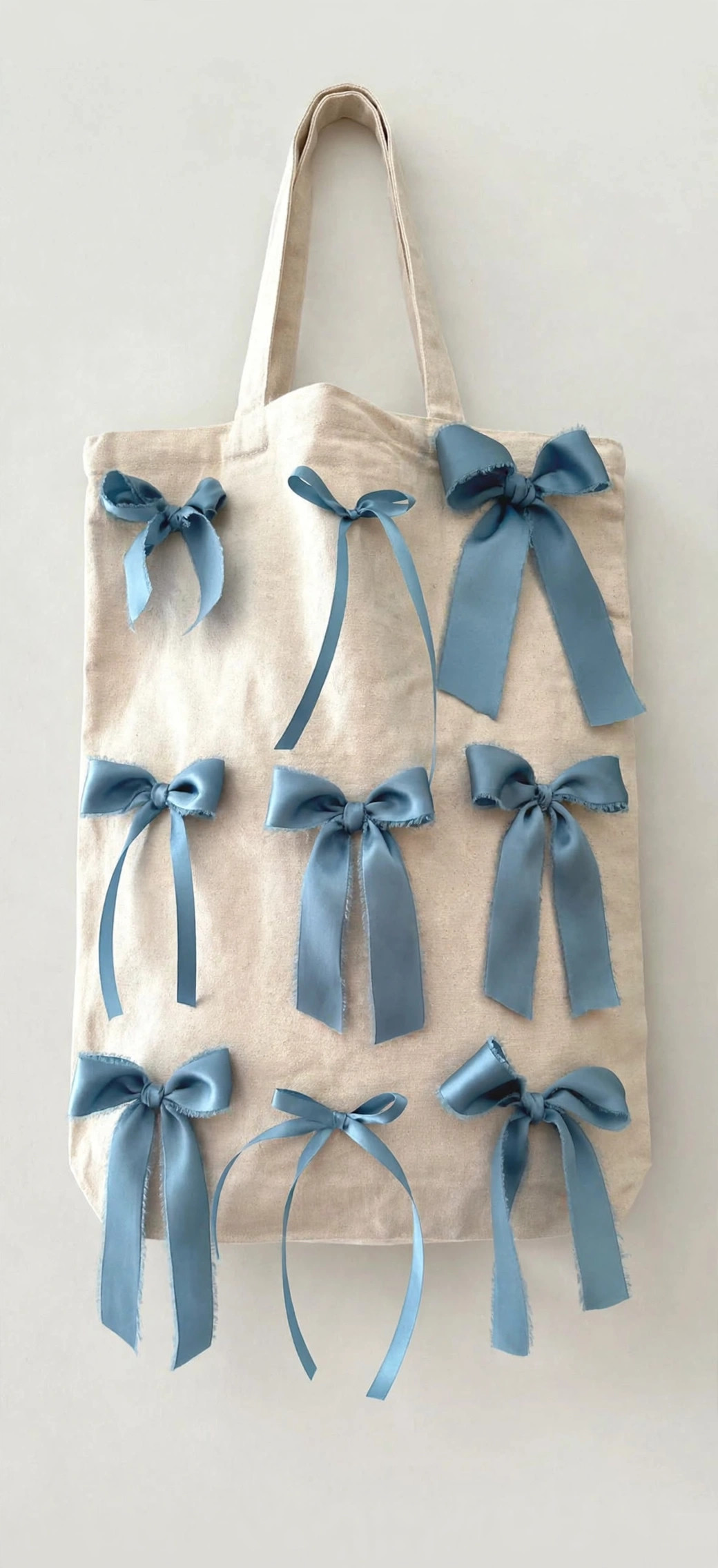 Satin ribbon bow tote — main product image
