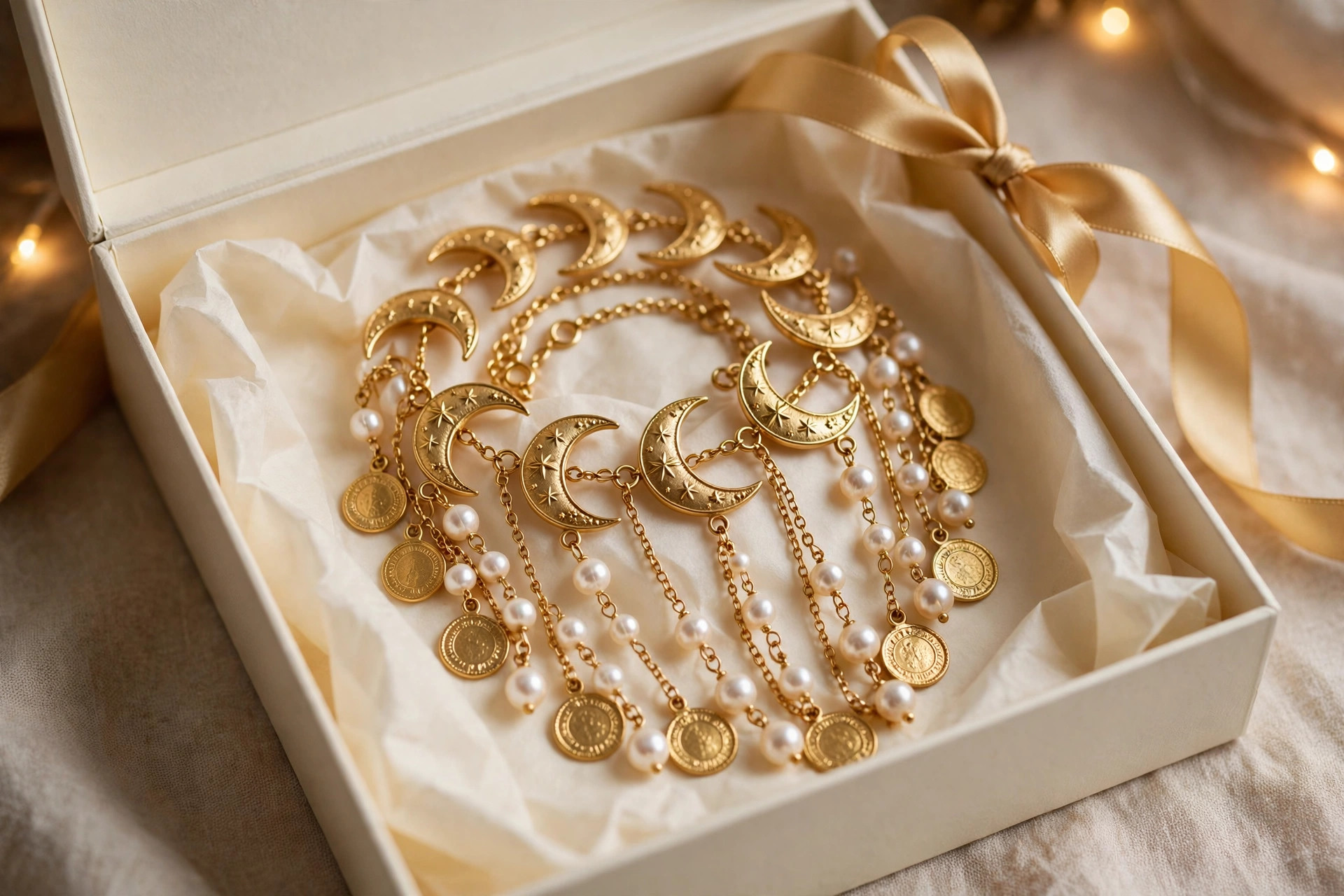 Gold Coin Bridal Hair Accessory — image 4