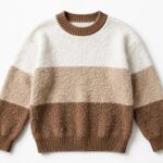 White Beige & Brown Color-Block Sweater