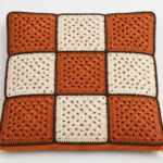 Checkered Crochet Cushion Cover